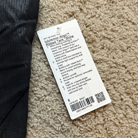 Women’s Lululemon Align Tank Top Shine - Size 6 - Picture 3 of 7